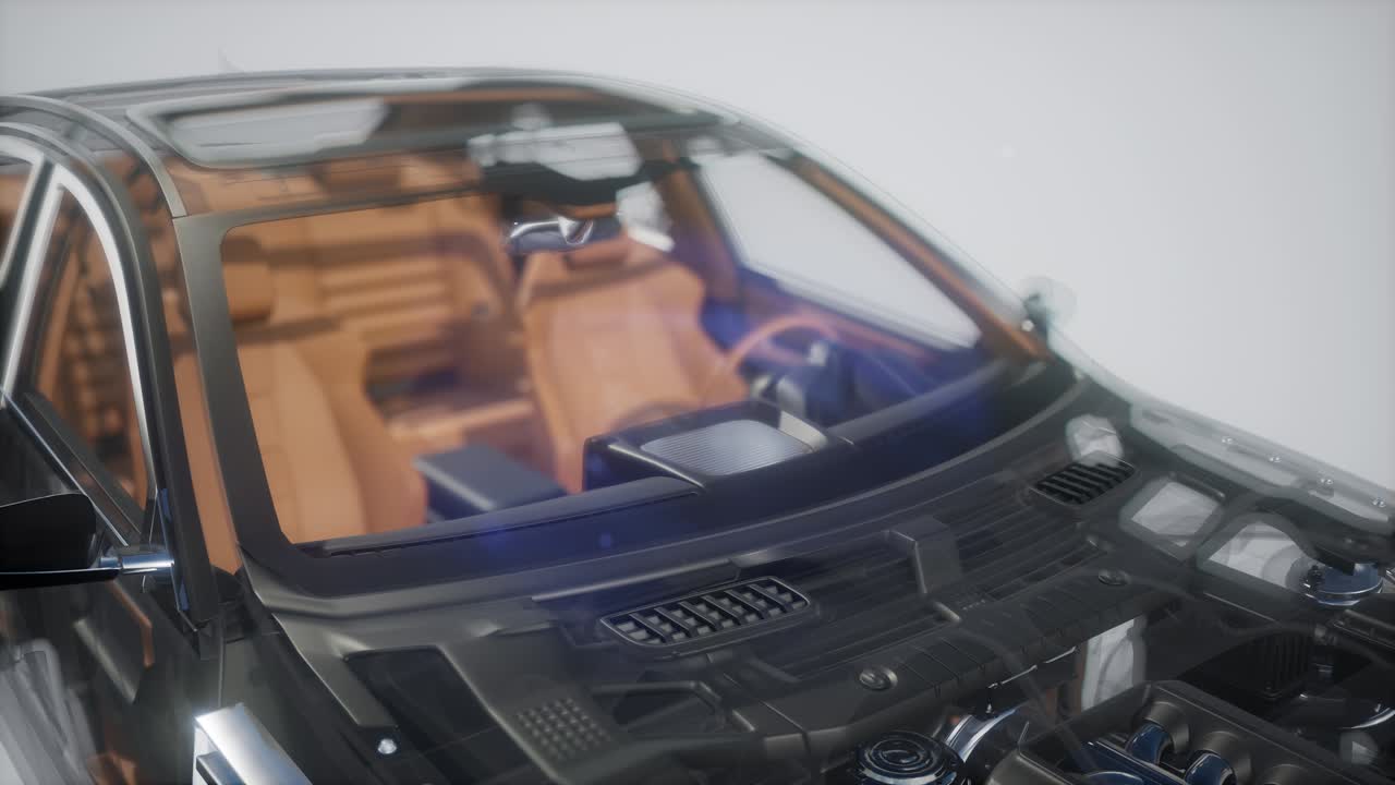 자세한 자동차 엔진 및 다른 부품