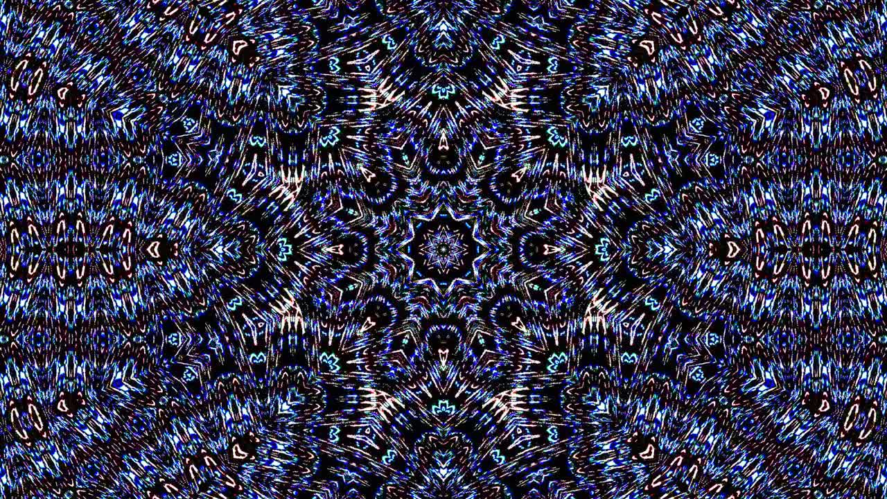 Bright abstract light governing blue color, kaleidoscope,full color background
