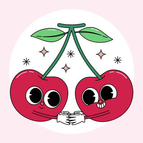 cute cartoon cherries