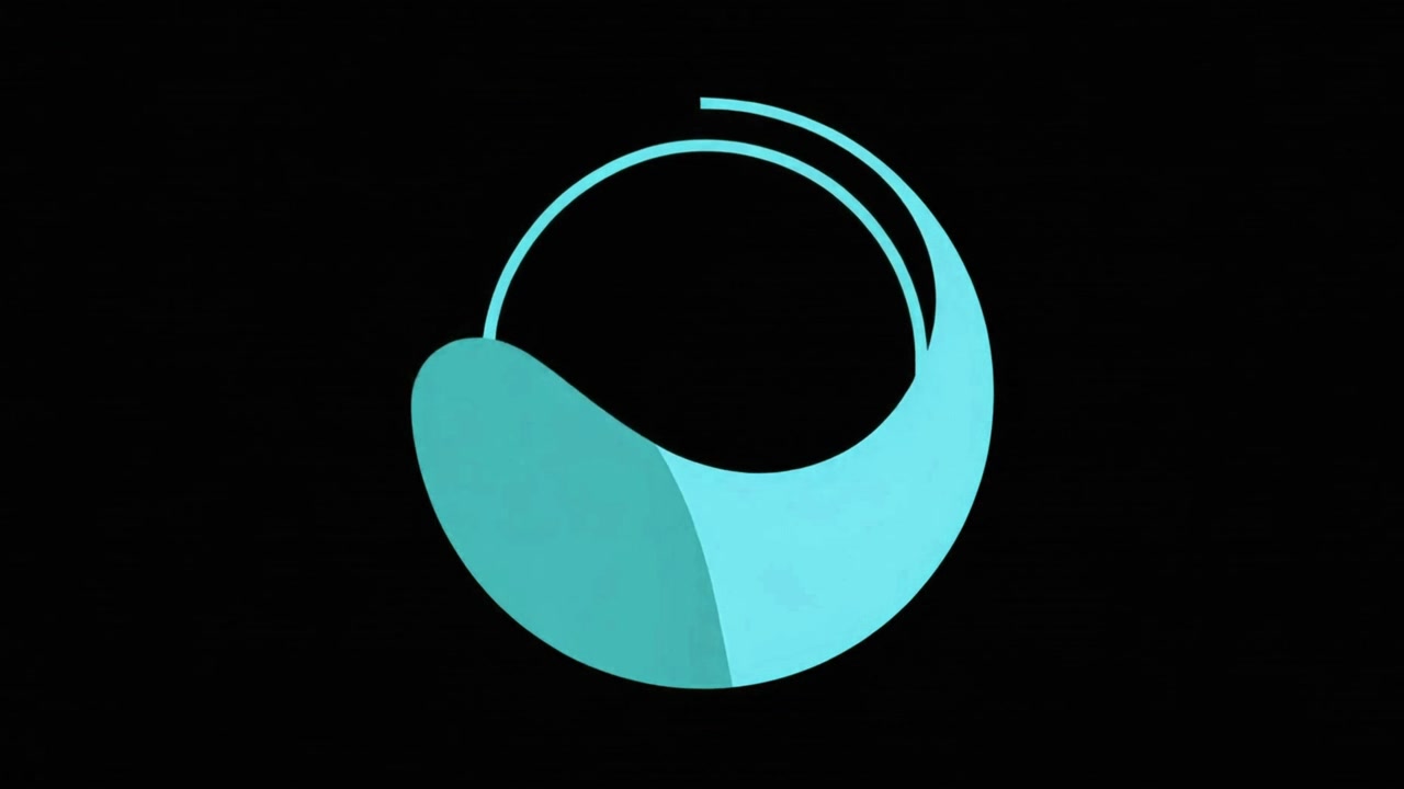 Abstract Motion Graphic of Cyan Circles Morphing into a Fluid Shape