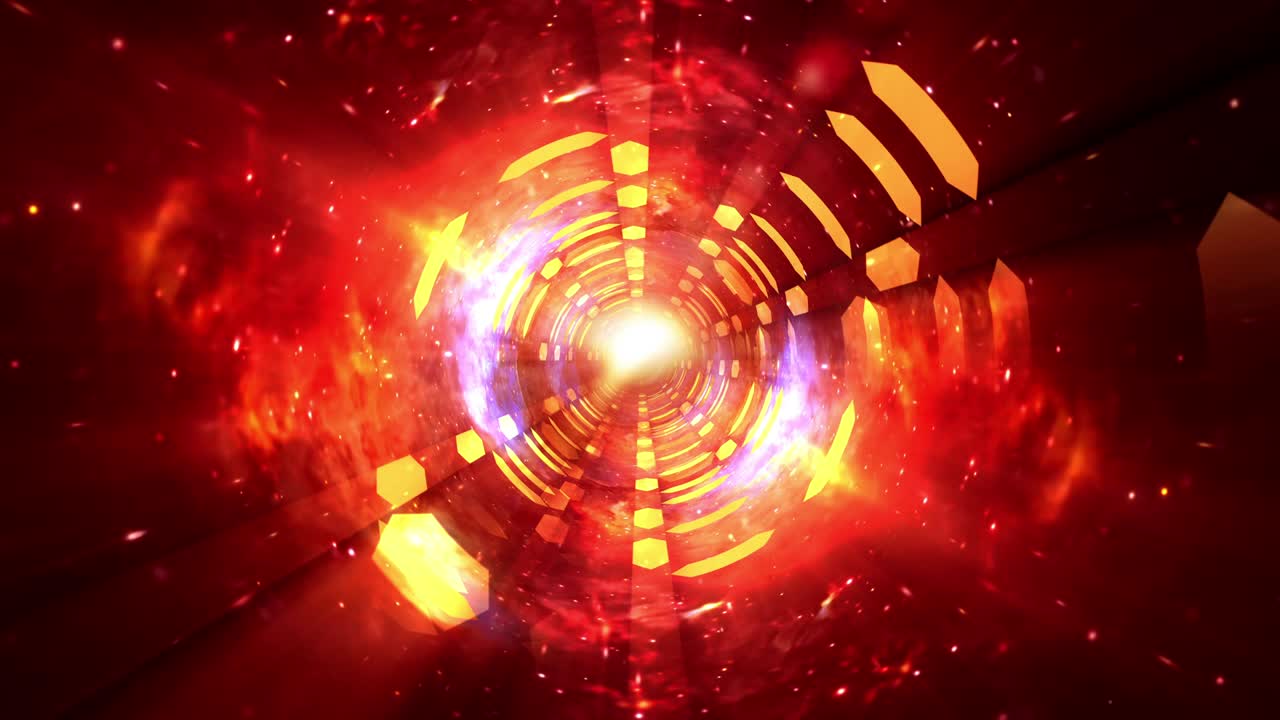 추상적인 비행 디지털 워프 터스트 모션과 조명 빛 노란색 매트릭스 빛 터널에서 미래의 효과 미래의 네온 배경, 초자연 빛나는 선, 레이저 광선, 빛의 속도