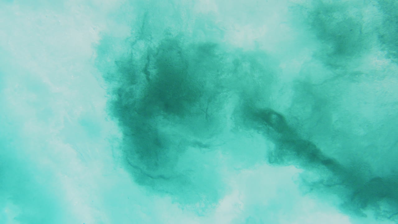 Abstract Underwater Scene: Swirling Turquoise Waters