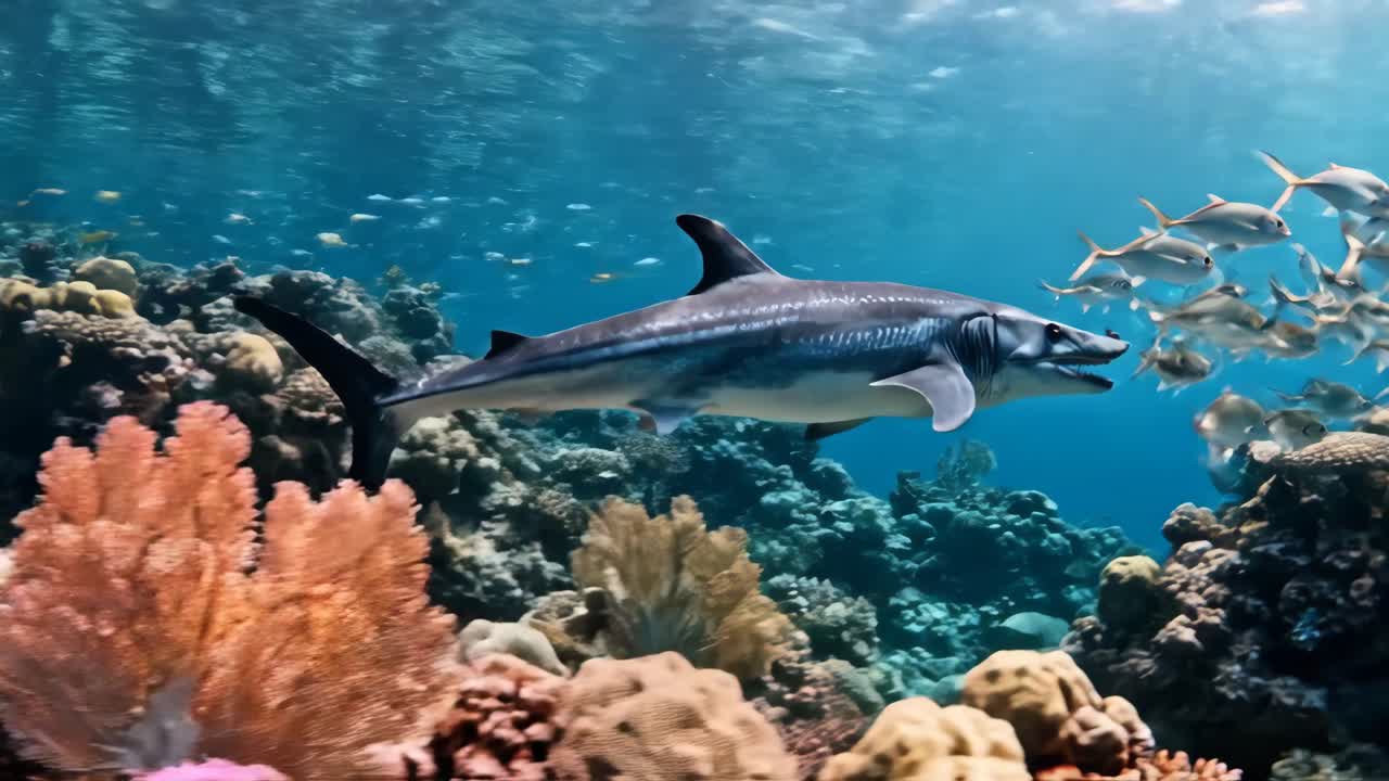 Gli squali nella barriera corallina