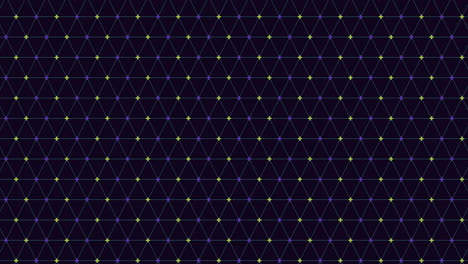 Geometric grid black and green triangular pattern with white outlines and green dots