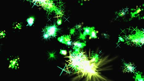 animación de partículas de estrellas brillantes gráficos de movimiento