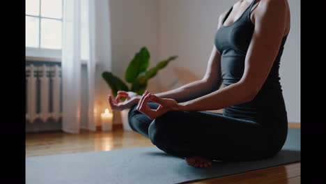 woman in meditation pose