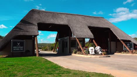 the main entrance to the addo elephant national park in south africa.