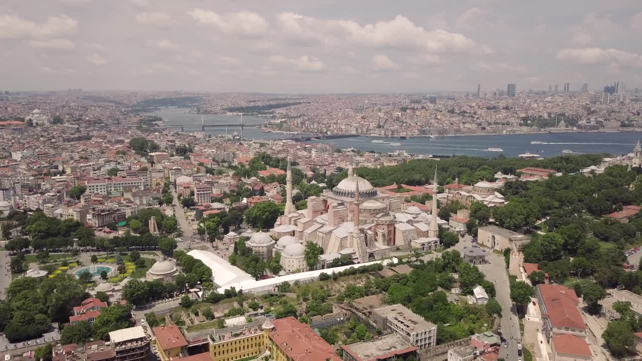 vista aérea de la hagia sophia