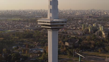 popular space tower and cityscape in background, buenos aires in argentina