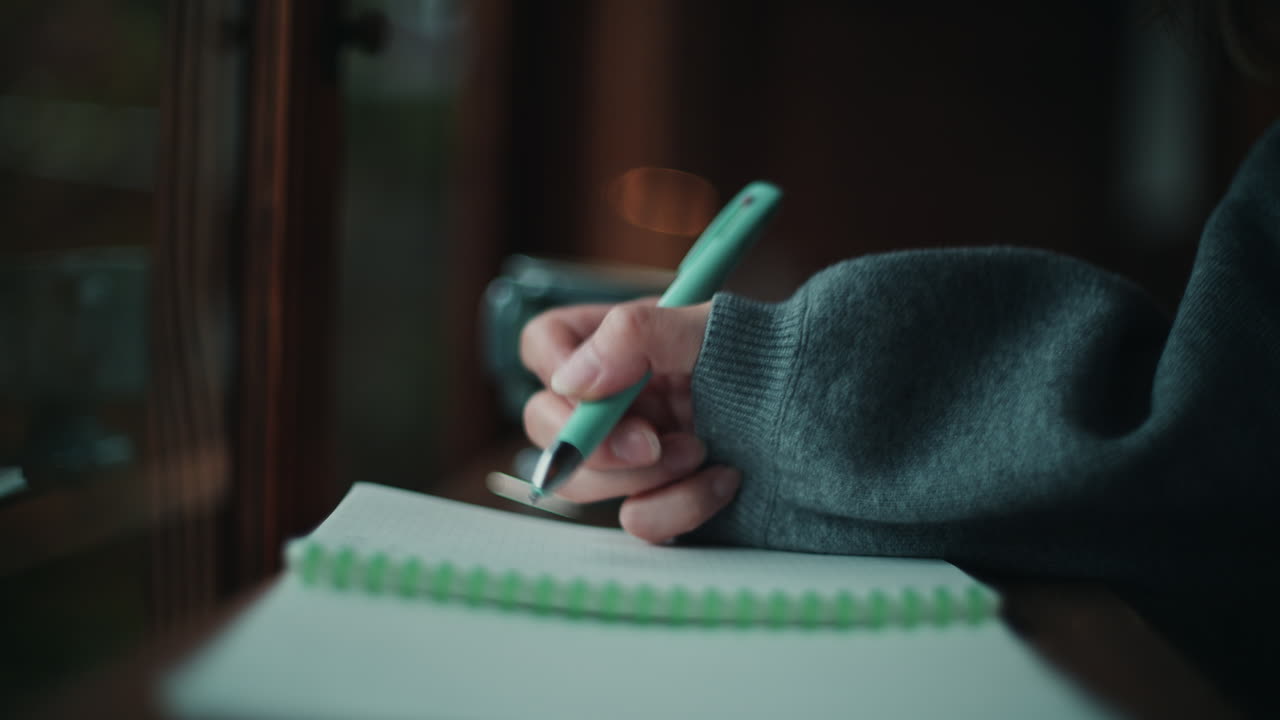 Notebook and Pen on a Desk