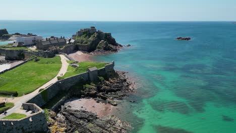 elizabeth castle jersey  channel islands drone aerial