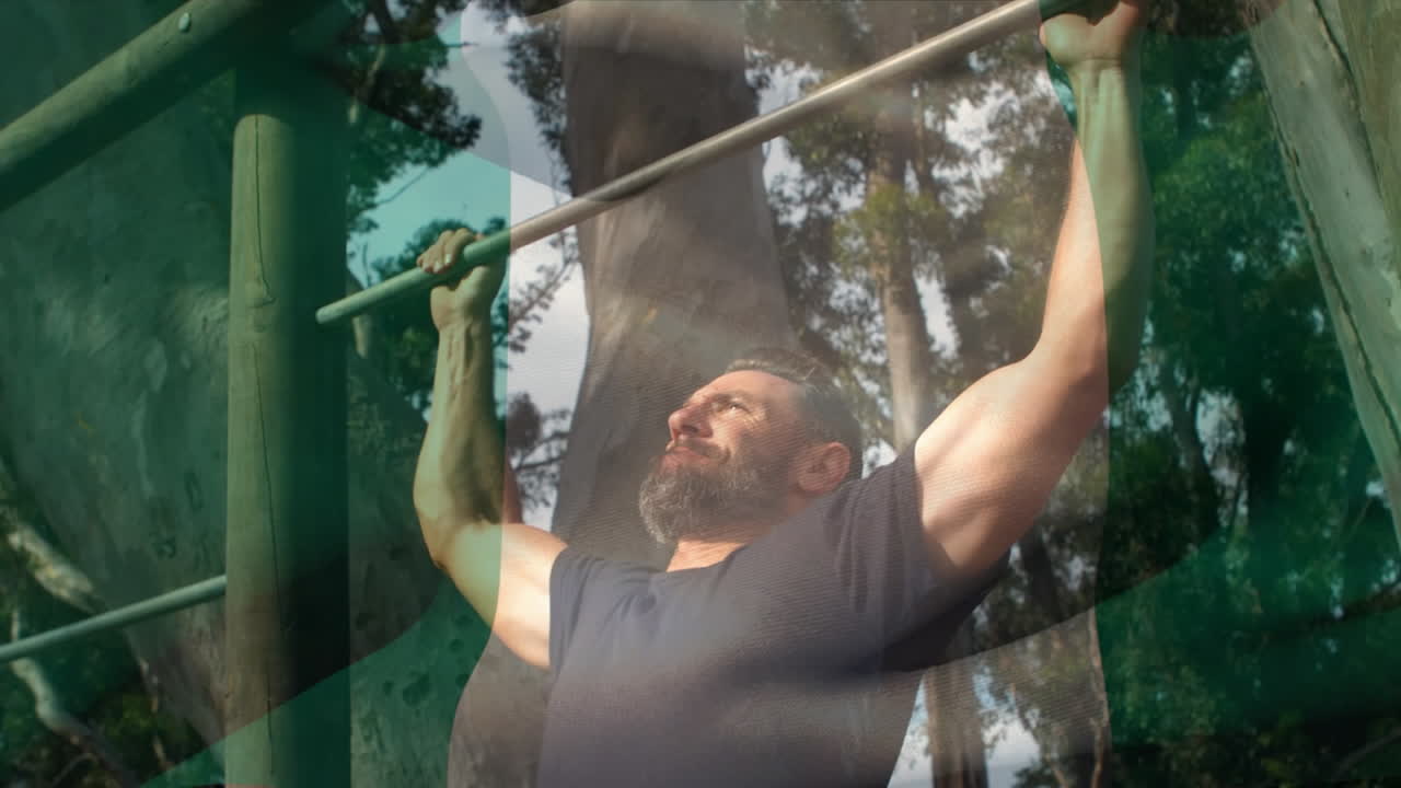 ⁇ 발의 애니메이션 gon 나이지리아 강한 근육 남자가 풀 아프를하는 이상