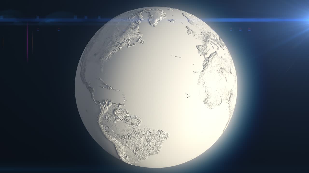 색 지구, 루프가 가능한 배경, 눈과 얼음으로 인 행성, 개념