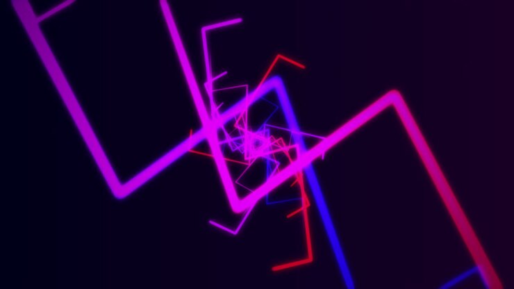 Sfondo animato al neon in loop continuo.