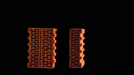 two different sizes of perforated bricks