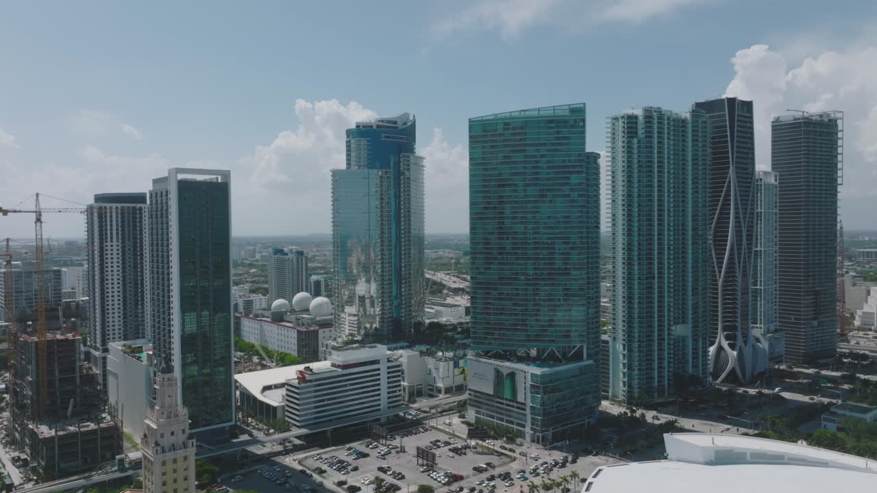 vista aérea del centro de miami