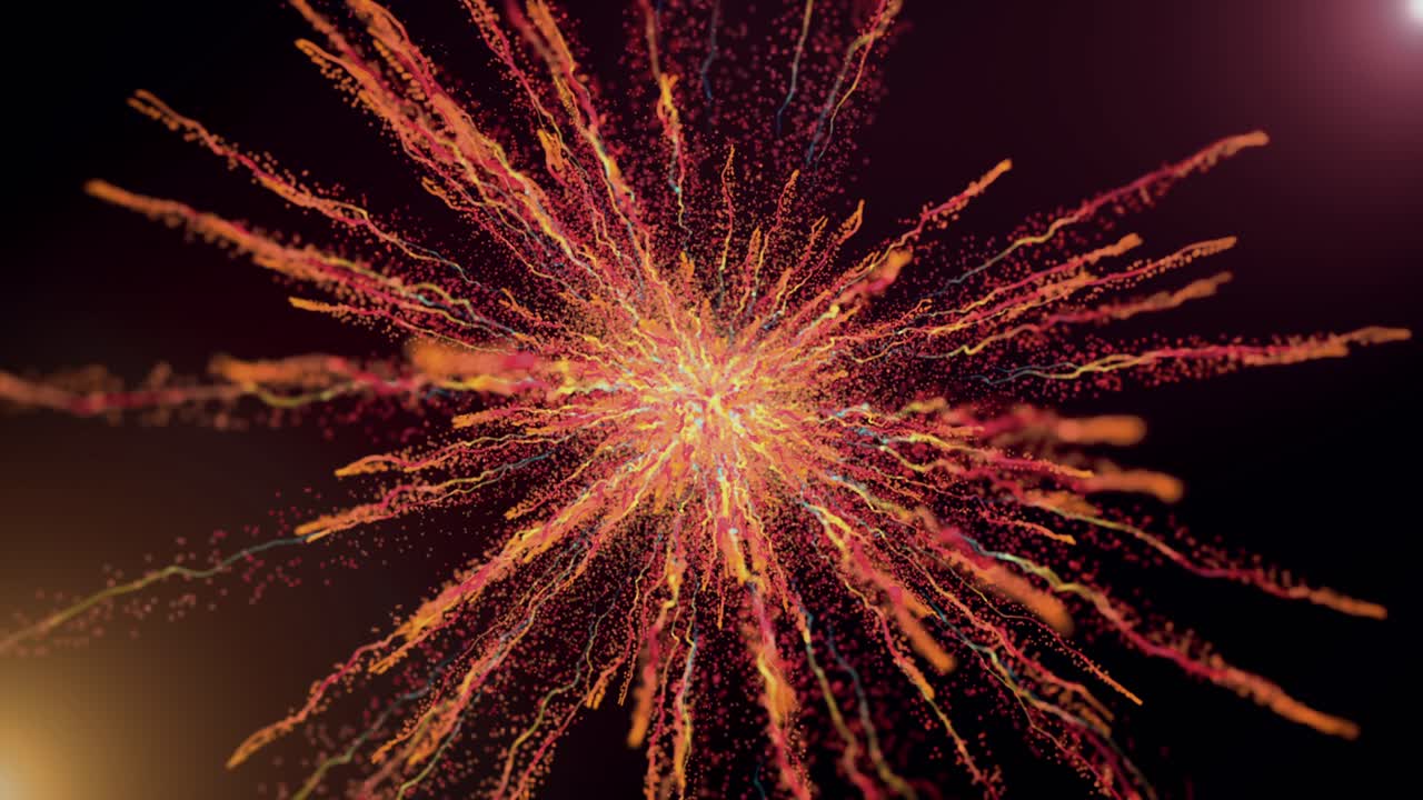 explosión abstracta de partículas