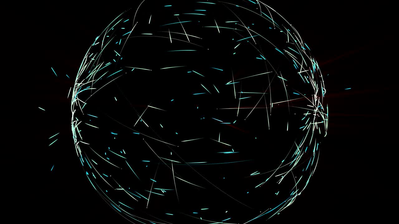 Sphere with two poles from which energy is released.