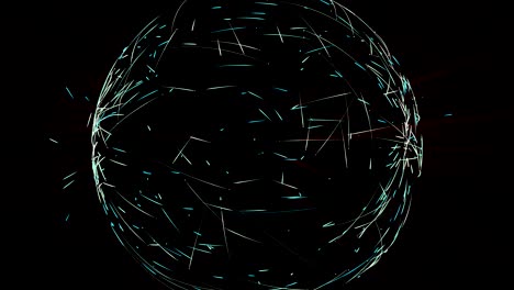sphere with two poles from which energy is released.