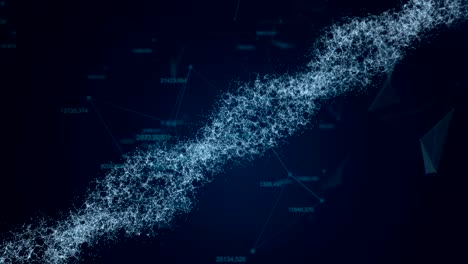 adn y plexo en un fondo azul. animación de bucle