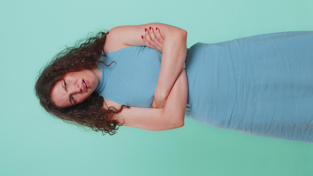 Young sad woman loses becoming surprised by lottery results bad fortune loss unlucky fortune news