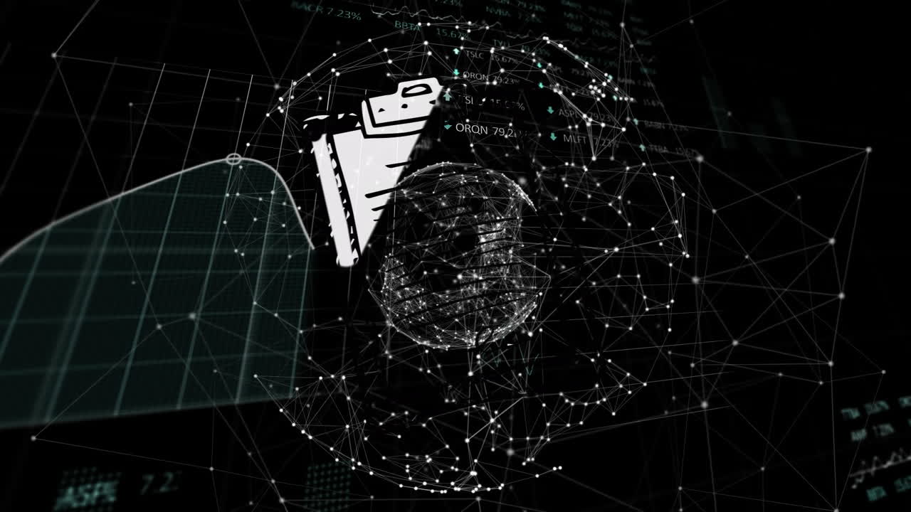 Animasi bintik-bintik di atas pengolahan data