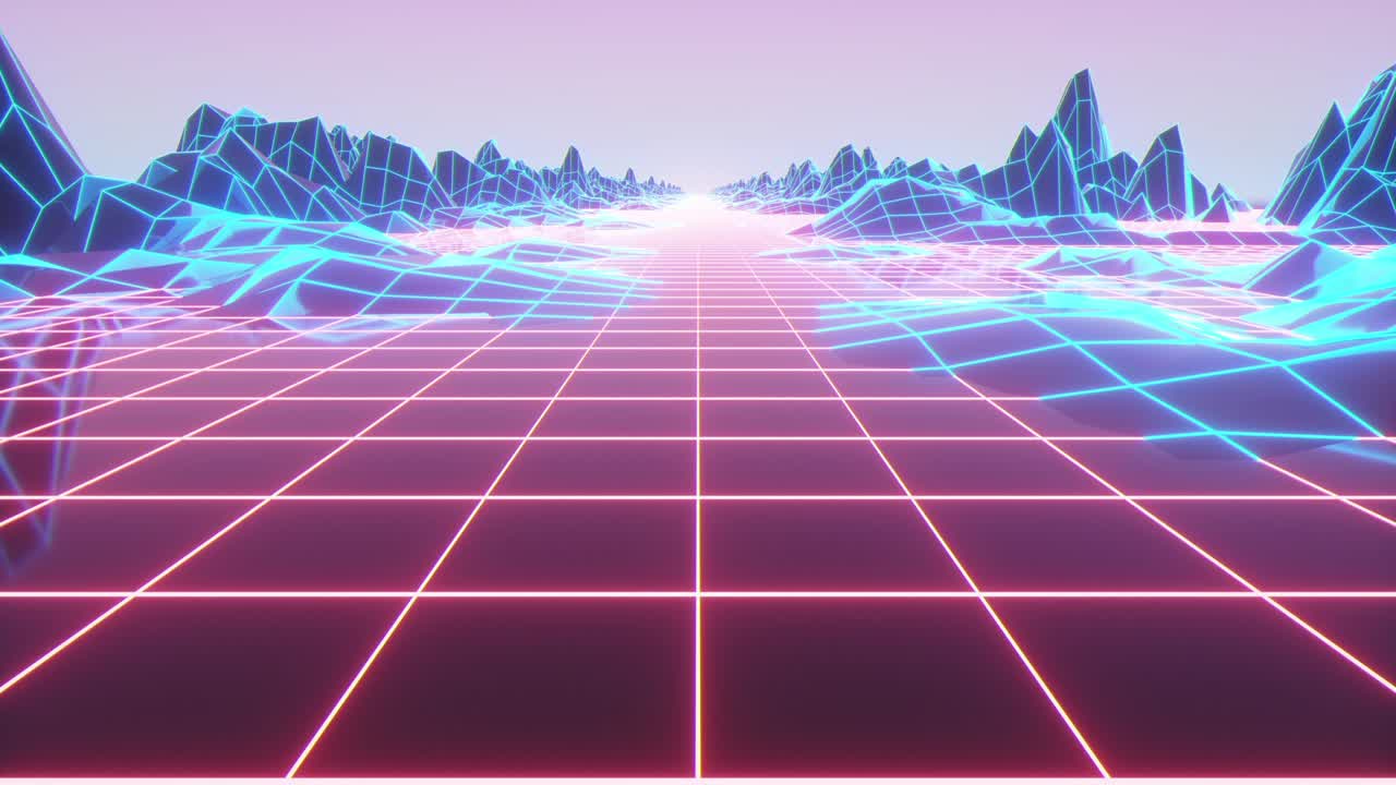 Retro futuristic background 80s style
