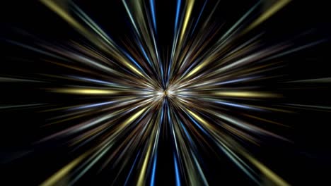 beautiful light ray star rotation abstract background concept. 4k 3d seamless loop rotating colorful flicker star light sparking with beam radial light emitted from the center star rotation. vj loop.