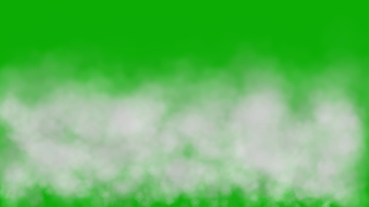 gráficos de movimiento de humo blanco con fondo de pantalla verde