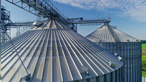 grain elevator at modern factory