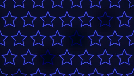 Seamless-neon-blue-stars-pattern-on-black-gradient