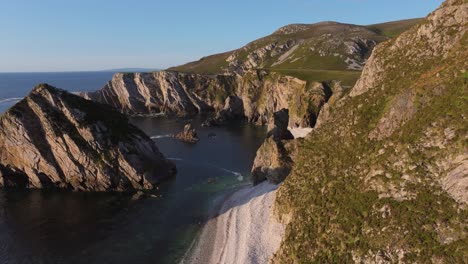 stunning golden hour at glenlough bay co.donegal - 4k cinematic drone footage 25