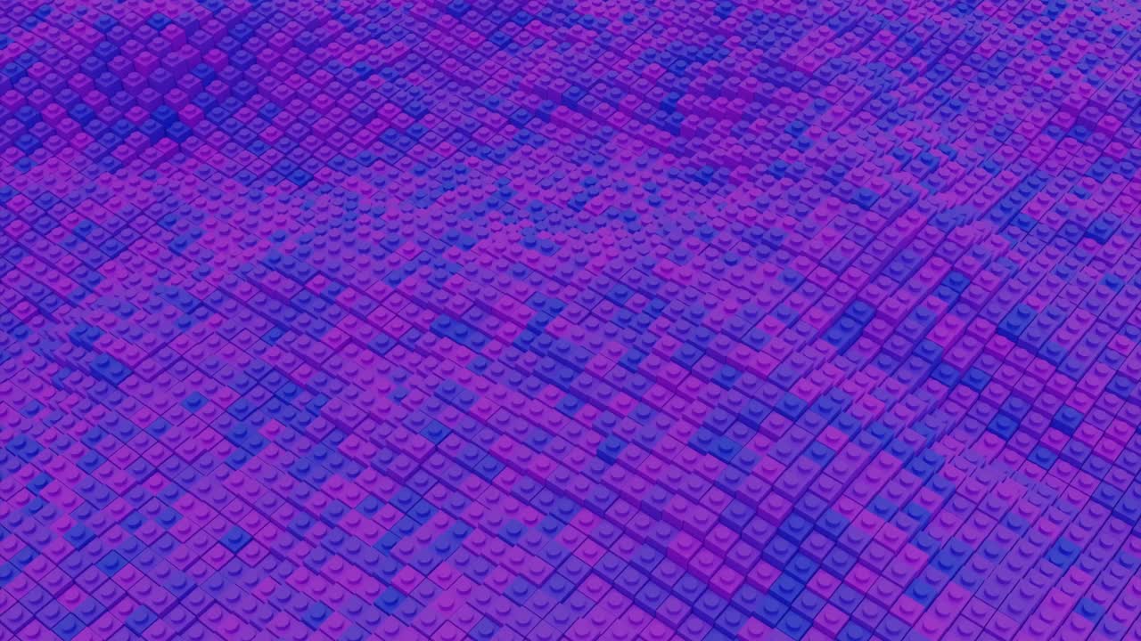 bloques de lego púrpura y azul