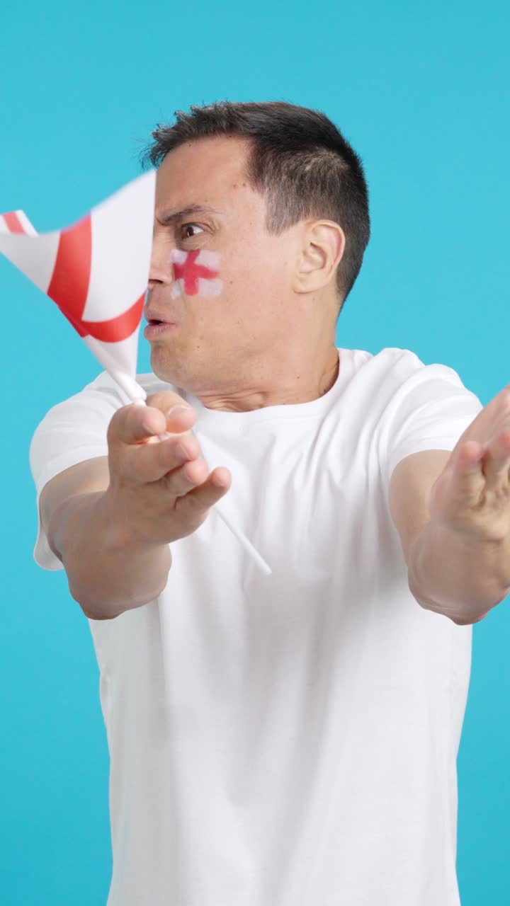 English supporter angry with the decision of the referee