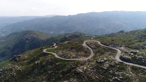 stunning mountain road aerial view