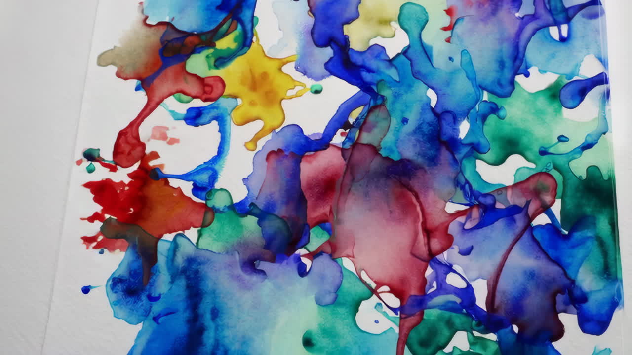 pintura abstracta con tinta