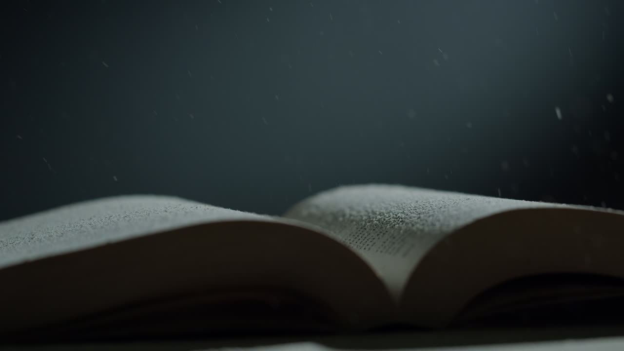 Open Book with Dust Particles