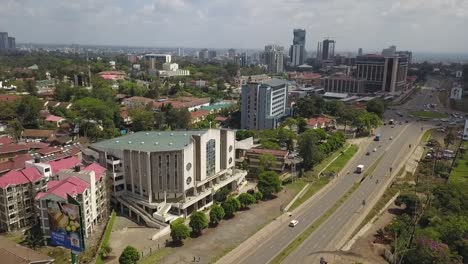 aerial view of nairobi, kenya cityscape