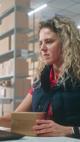 warehouse worker checking inventory