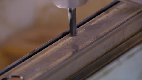 drilling a metal frame