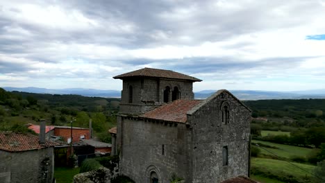 drone-shot-of-the-church-san-miguel-de-eiré-in-the-province-of-lugo-spain