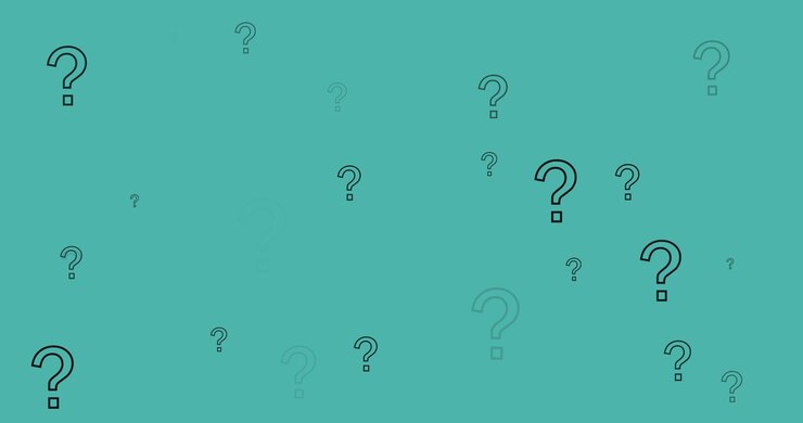 Animation of question marks on green background