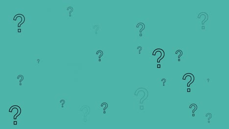 animation of question marks on green background