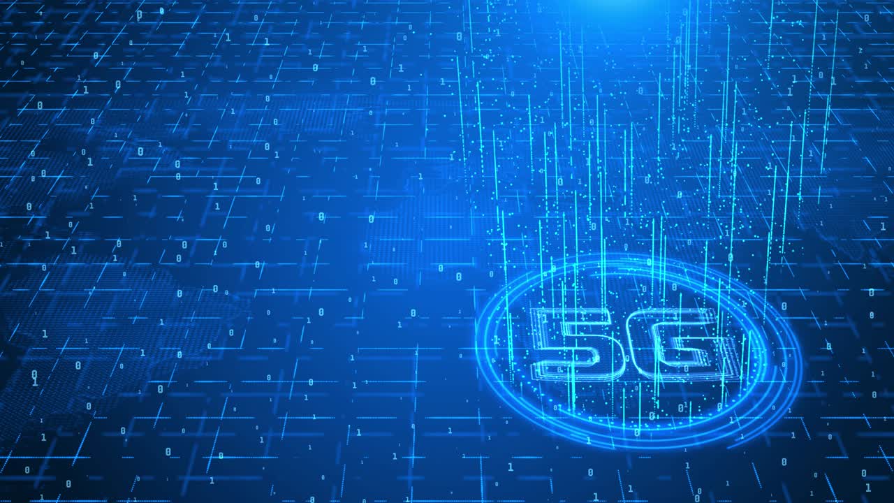 internet delle cose 5g, rete wireless mobile, sfondo del ciclo della tecnologia mobile.