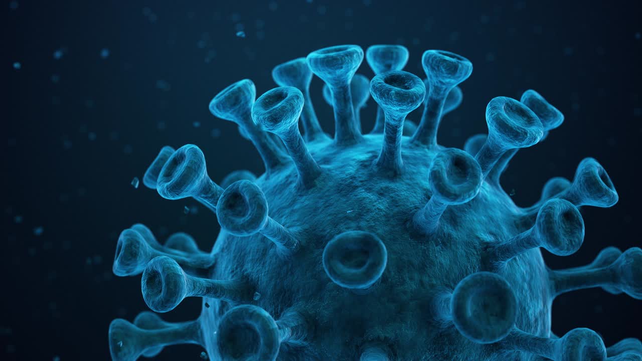 animación del ciclo de fondo del concepto del coronavirus covid-19