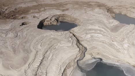 sinkholes and landscape of the dead sea
