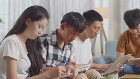 students studying together