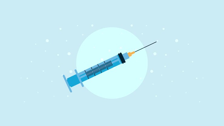 medical vaccine syringe injection animation