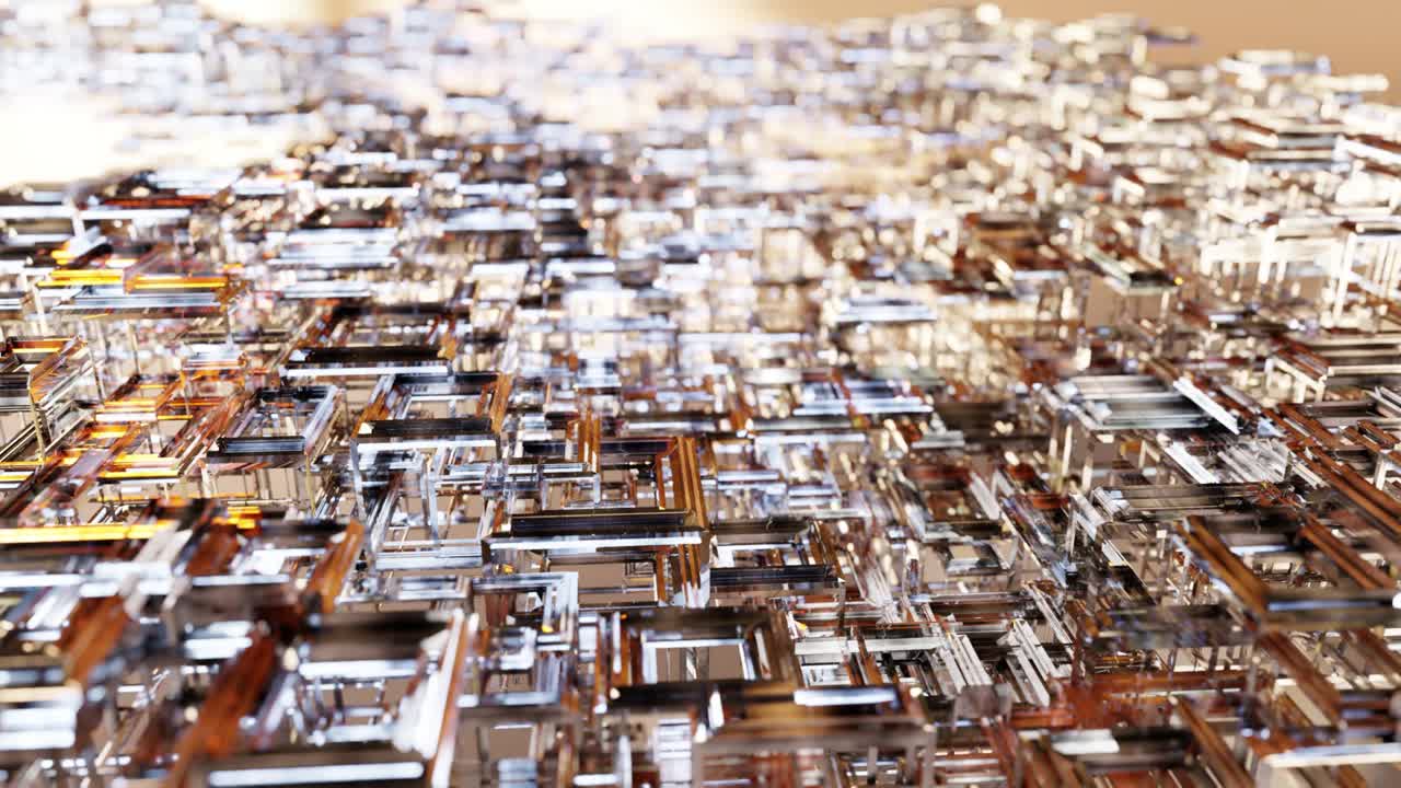 3d 스 큐브, 추상 비행, 원활한 루프, 4k 배경, 형광 빛, 반이는 네온 큐브 (cube network nodes and wires), 낮은 폴리 파동 3d 판타지 배경, 파동, 3d 렌더링