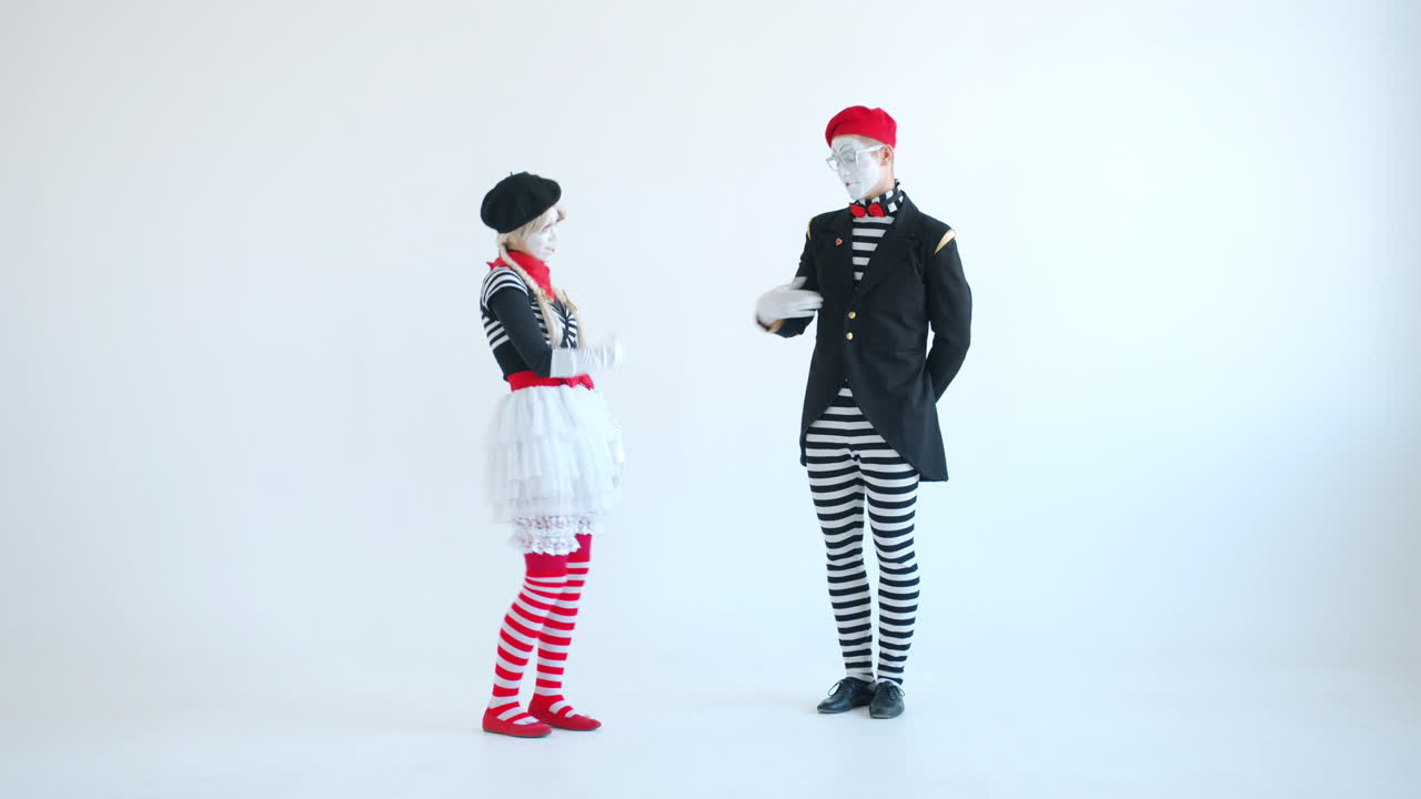 Mime Couple in Performance